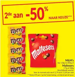 Intermarché M&m's & maltesers aanbieding