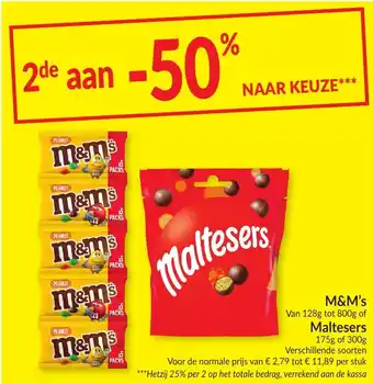 Intermarché M&m's & maltesers aanbieding