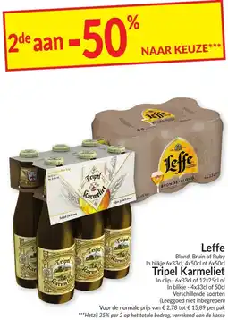 Intermarché Leffe & tripel karmeliet aanbieding