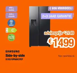 Expert Samsung side-by-side s1rs70f66kcfef aanbieding