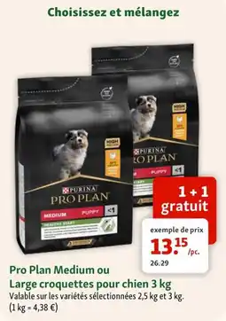 Maxi Zoo Pro plan medium ou large croquettes pour chien aanbieding