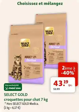 Maxi Zoo Select gold croquettes pour chat aanbieding