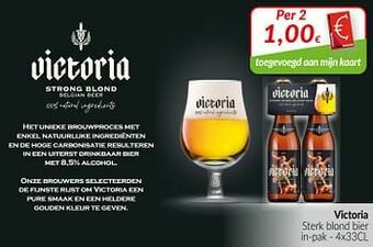 Intermarché Victoria sterk blond bier aanbieding