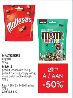 Alvo Maltesers en M&M's aanbieding