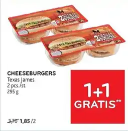 Alvo Texas James Cheeseburgers aanbieding