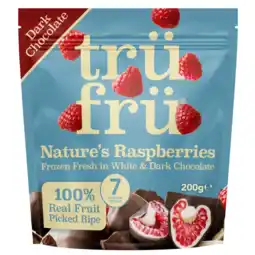 Albert Heijn Trü Frü Framboos wit en puur chocolade aanbieding