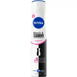 Albert Heijn NIVEA Black & white original anti transpirant aanbieding