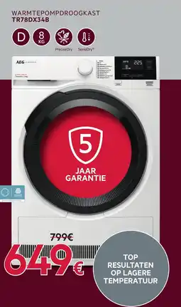 Elektro Van Assche Warmtepompdroogkast TR78DX34B aanbieding