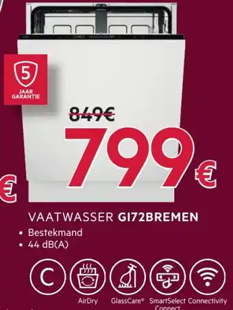 Vaatwasser GI72BREMEN