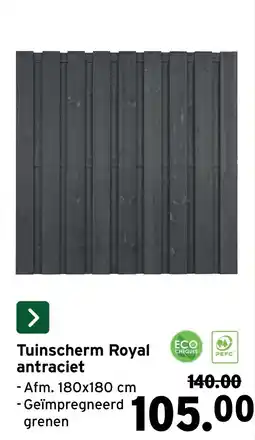 GAMMA Tuinscherm Royal antraciet aanbieding