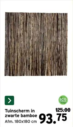 GAMMA Tuinscherm in zwarte bamboe aanbieding
