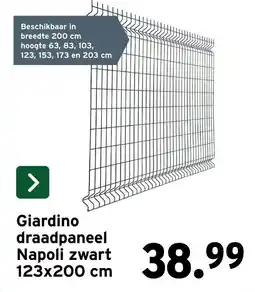GAMMA Giardino draadpaneel Napoli zwart aanbieding