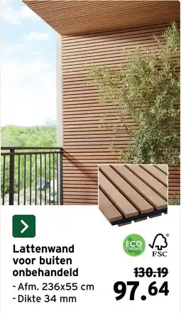 GAMMA Lattenwand voor buiten onbehandeld aanbieding