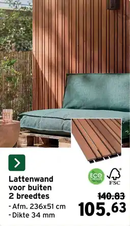 GAMMA Lattenwand voor buiten 2 breedtes aanbieding