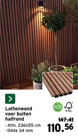 GAMMA Lattenwand voor buiten halfrond aanbieding