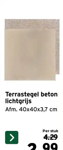 GAMMA Terrastegel beton lichtgrijs aanbieding