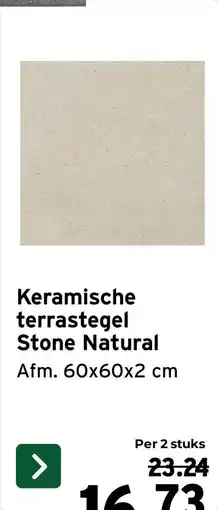 GAMMA Keramische terrastegel Stone Natural aanbieding
