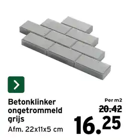 GAMMA Betonklinker ongetrommeld grijs aanbieding