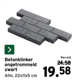 GAMMA Betonklinker ongetrommeld zwart aanbieding