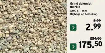 Grind dolomiet marble