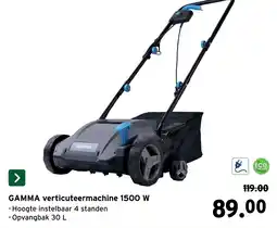 GAMMA Gamma verticuteermachine 1500 W aanbieding