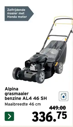 GAMMA Alpina grasmaaier benzine AL4.46 SH aanbieding