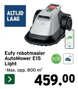 GAMMA Eufy robotmaaier AutoMower E15 Light aanbieding