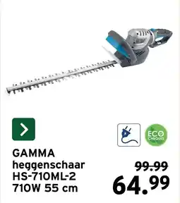 GAMMA Gamma heggenschaar HS-710ML-2 710W aanbieding