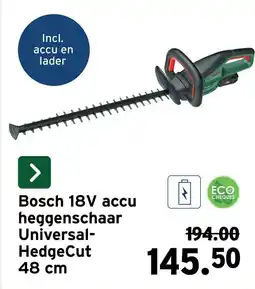 GAMMA Bosch 18V accu heggenschaar Universal- HedgeCut aanbieding