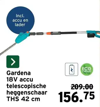 Gardena 18V accu telescopische heggenschaar THS