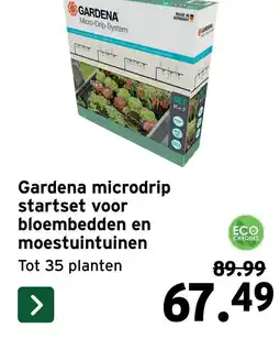 GAMMA Gardena microdrip startset voor bloembedden en moestuintuinen aanbieding