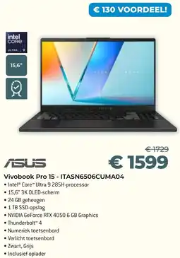 AUVA Vivobook Pro 15 - ITASN6506CUMA04 aanbieding