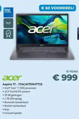AUVA Aspire 17 - ITACA1751M7733 aanbieding