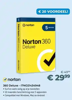 AUVA Norton 360 Deluxe - ITNO21434948 aanbieding