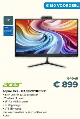 AUVA Aspire C27 ITACC272B17516B aanbieding