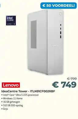 AUVA Lenovo IdeaCentre Tower - ITLN9lCF002RBF aanbieding