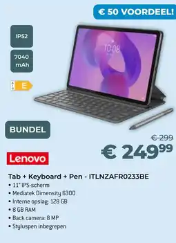 AUVA Lenovo Tab + Keyboard + Pen - ITLNZAFR0233BE aanbieding