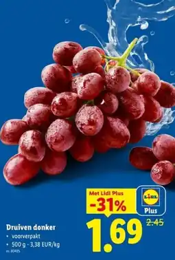 Lidl Druiven donker aanbieding