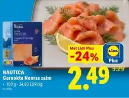 Lidl Nautica Gerookte Noorse zalm aanbieding