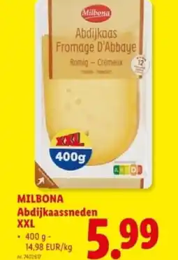 Lidl Milbona abdijkaassneden xxl aanbieding