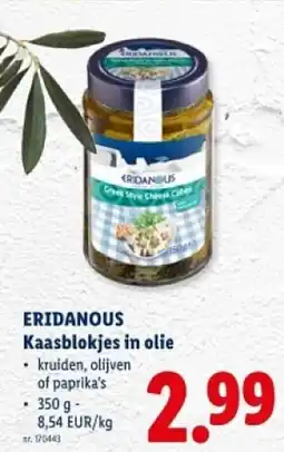 Lidl Eridanous kaasblokjes in olie aanbieding