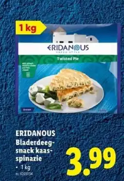 Lidl Eridanous bladerdeeg- snack kaas- spinazie aanbieding