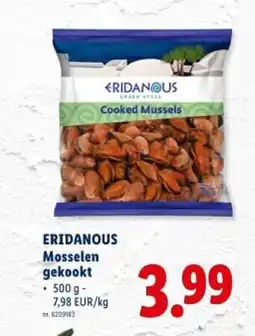 Lidl Eridanous mosselen gekookt aanbieding