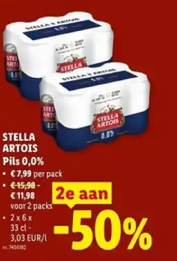 Lidl Stella artois pils 0,0% aanbieding