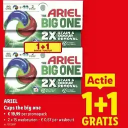 Lidl Ariel caps the big one aanbieding