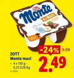 Lidl Zott monte maxi aanbieding