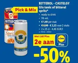 Lidl Bitterol-castelgy gin tonic of bitterol spritz aanbieding