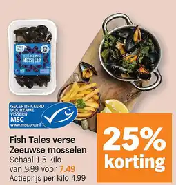 Albert Heijn Fish Tales verse Zeeuwse mosselen aanbieding