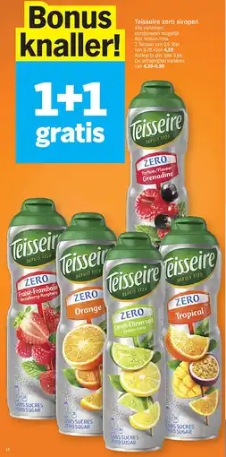 Albert Heijn Teisseire zero siropen aanbieding