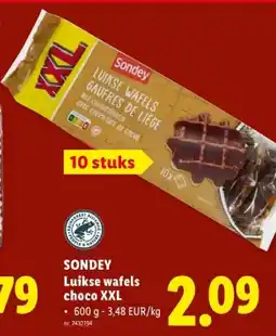 Lidl Luikse wafels choco XXL aanbieding